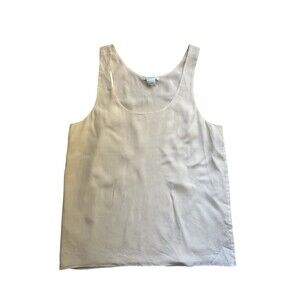 Club Monaco Silk Charmeuse Scoop Neck Peach Pullover Sleeveless Luxe Top Size XS